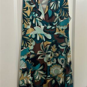 Y2K Multicolor Pattern V-Neck Dress